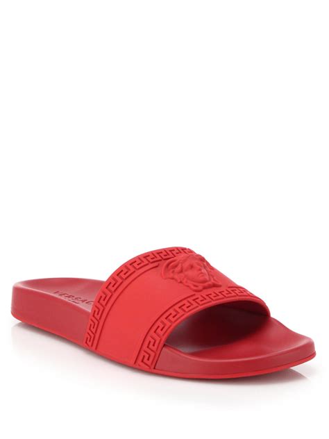 versace slides red